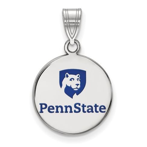 Penn State Sterling Silver Logo Pendant with Enamel