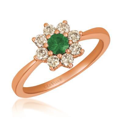 LeVian Costa Smeralda Emerald Strawberry Gold Ring
