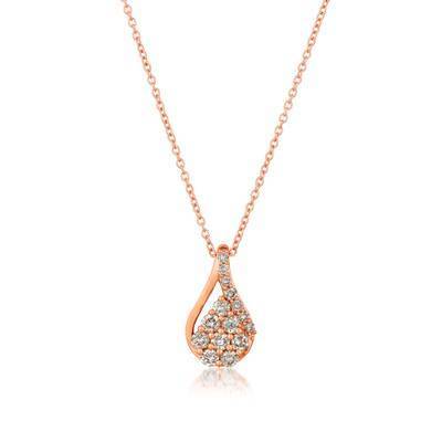 LeVian  14K Strawberry Gold® Pendant with Nude Diamonds 3/8 cttw
