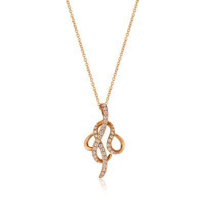 LeVian 14K Strawberry Gold® Pendant with Vanilla Diamonds® 1/3 cts.