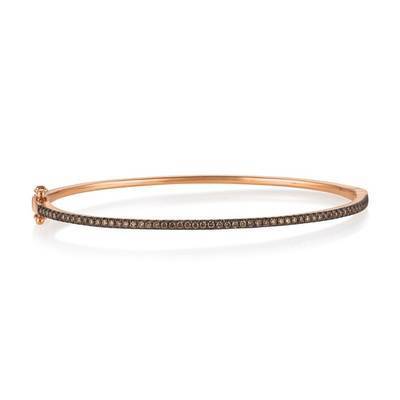 LeVian 14K Strawberry Gold® Bangle with Chocolate Diamonds® 1/2 cttw