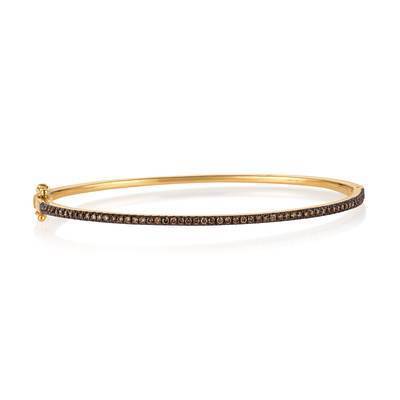 LeVian 14K Honey Gold Bangle with Chocolate Diamonds® 1/2 cttw