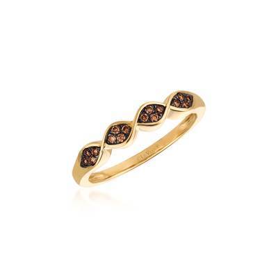 LeVian 14K Honey Gold Ring with Chocolate Diamonds® 1/8 cttw