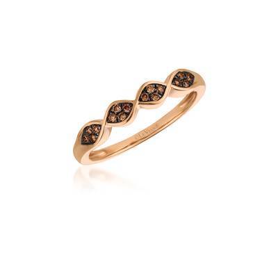 LeVian 14K Strawberry Gold® Ring with Chocolate Diamonds® 1/8 cttw
