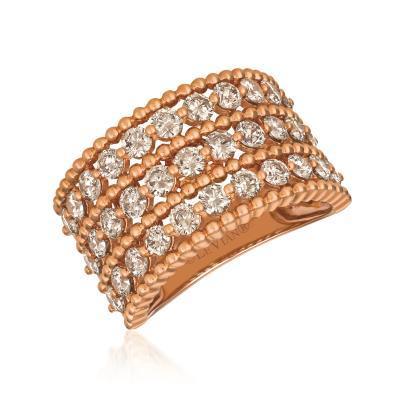 LeVian Nude Diamond Fashion Ring set into 14k Strawberry Gold