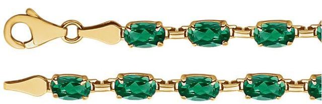 14kt Yellow Gold Emerald 7