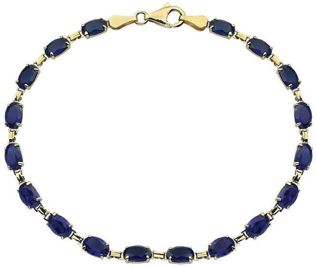 14kt Yellow Gold Blue Sapphire 7