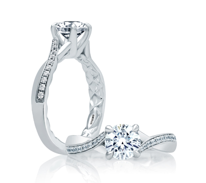 A. Jaffe Asymmetrical Bypass Engagement Ring