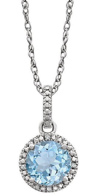 Sterling Silver Sky Blue Topaz 18