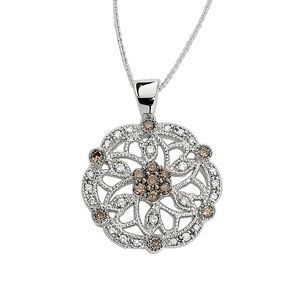Beautiful Brown and White Diamond Necklace