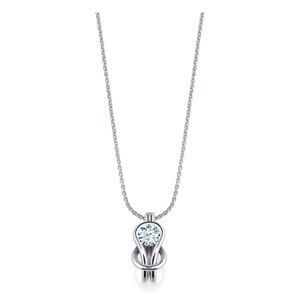 Everlon 3/4 Ct Diamond Knot Pendant 14k White Gold