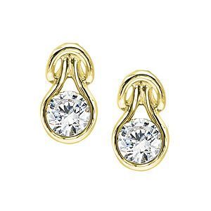 Everlon 1/2 Carat Knot Earrings 10k Yellow Gold