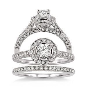 Gorgeous 1 Carat Complete Diamond Wedding Set