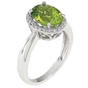 Marvelous Peridot Diamond Ring