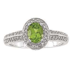 Delightful Peridot Diamond Ring
