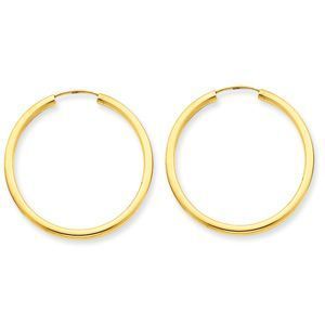 Fabulous 14k Yellow Gold Endless Hoop Earrings