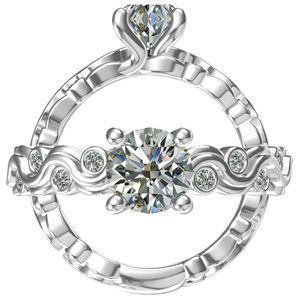 Harout R Floating Ribbon Diamond Engagement Ring