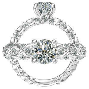 Harout R Single Pave Undergallery Engagement Ring