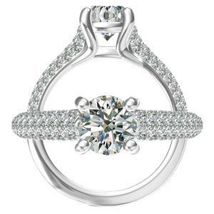 Round Center Diamond Harout R Engagement Ring