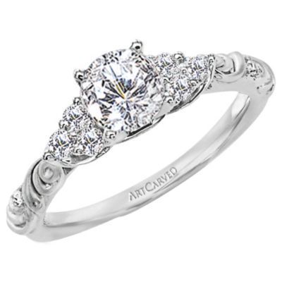 ArtCarved Floral Design Engagement Ring