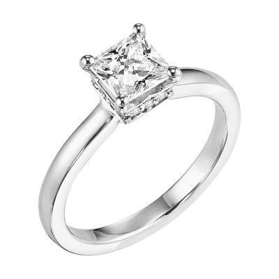 ArtCarved Princess Cut Solitaire Ring