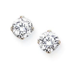 1/4 Carat Diamond Stud Earrings 14k White Gold