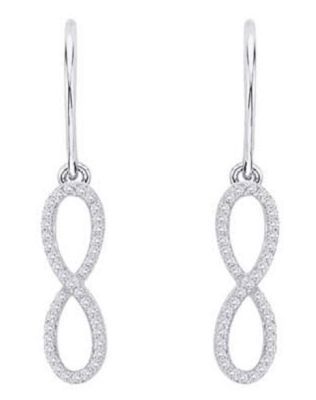 10K Infinity Dangle Earrings