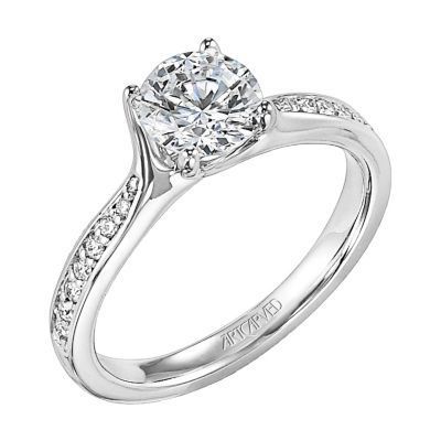 ArtCarved Pave Diamond Engagement Ring