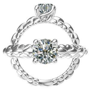 Harout R Interlocking Shank Engagement Ring