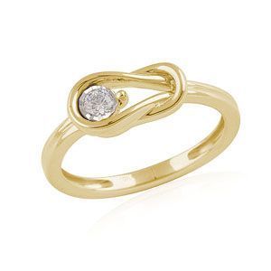 10K Yellow Gold 1/10Ct Everlon Ring
