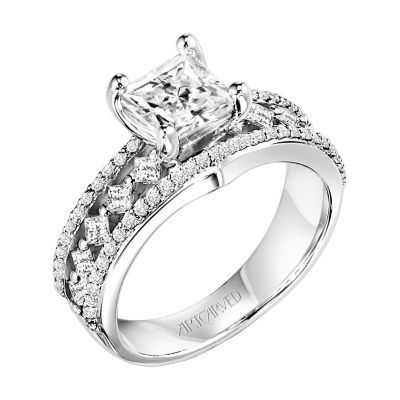 ArtCarved Princess Cut Engagement Ring