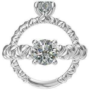 Harout R Ribbon Shank Diamond Engagement Ring