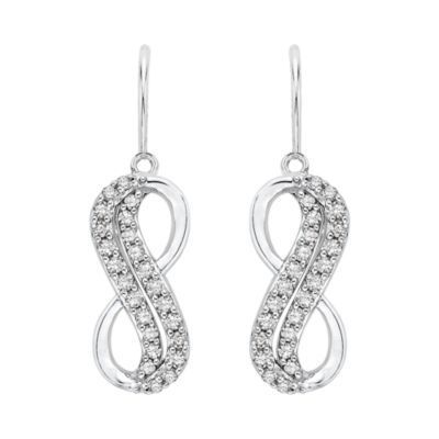 Diamond Infinity Symbol Earrings