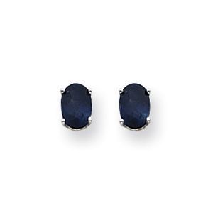 14k White Gold Sapphire Earrings