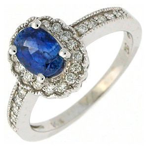 Elegant Kate Middleton Style Sapphire and Diamond Ring