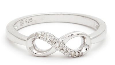 Micro Pave Diamond Infinity Ring