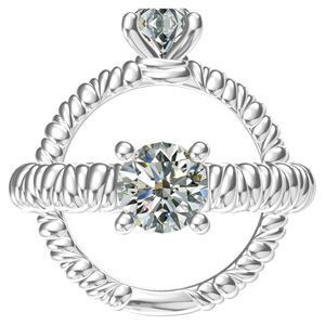 Harout R Rope shank Diamond Engagement Ring