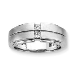 1/5 Carat Princess Cut Diamond Mens Ring