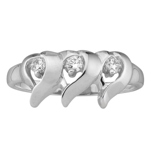 Mothers Ring style 157 Birthstone Ring with 3 Stones