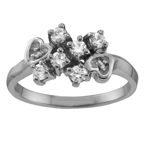 Mothers Ring Style 46 Birthstone Ring with 6 Stones