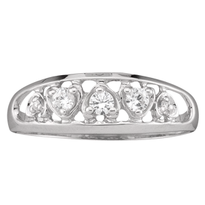 Mothers Ring Style 59 Birthstone Ring with 3 Stones